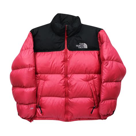 The North Face Pale Red Puffer Jacket With Damage And Stain We Vintage