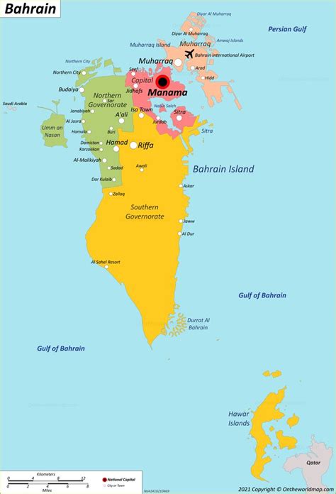 Map Of Bahrain In Bahrain Map Economic Map Map