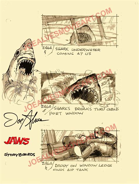 Jaws Deluxe Storyboard 65 Joe Alves Movie Art