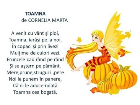 Toamna Fenomeme Kids Poems School Activities Kindergarten Schools