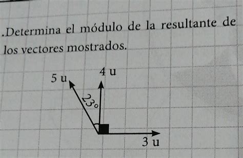 Determina el módulo de la resultante delos vectores mostrados