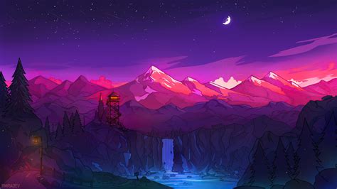 2560x1440 Colorful Mountains Night Minimal 8k 1440P Resolution ,HD 4k ...