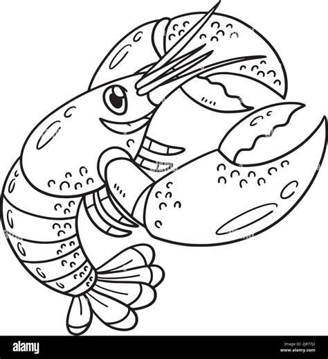 Lobster Isolated Coloring Page For Kids Stock Vector Image And Art Alamy