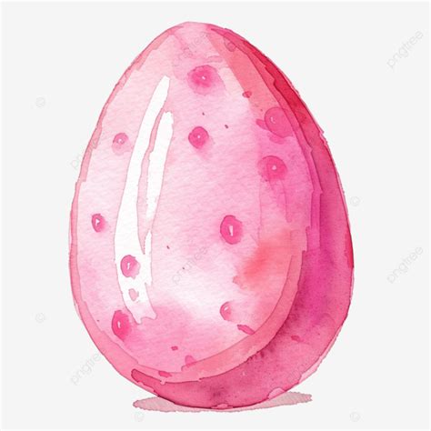 Watercolor Pink Easter Egg Easter Easter Egg Spring PNG Transparent