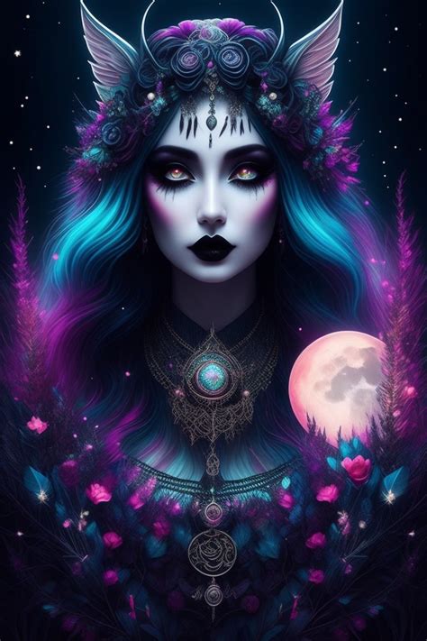 Dreary Wren426 Beautiful Moon Goddess Gothic Style Beautiful Eyes