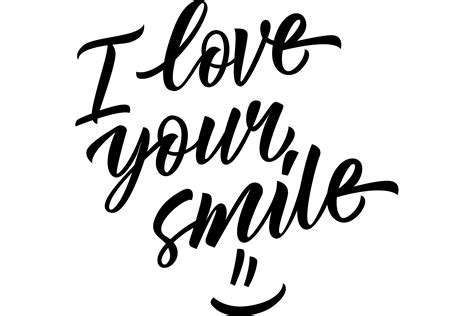 I Love Your Smile Lettering Saint Valen Graphic By Pch Vector