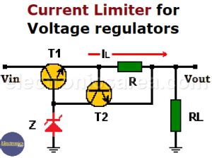 Current Limiter Circuit For Power Supply Using Transistor Resistor