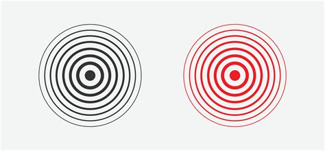 Circle Target Epicenter Location Mark Earthquake Earthquake Icon In