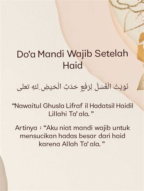 Du A Mandi Wajib Setelah Haid Learn Islam Islam Facts Prayer Quote