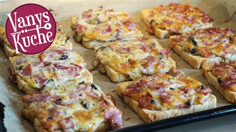 Pizzatoasts Vanys K Che Rezeptideen Mit Videoanleitung