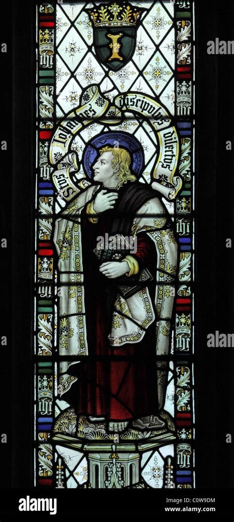 A Stained Glass Window By C E Kempe Co Depicting St John The