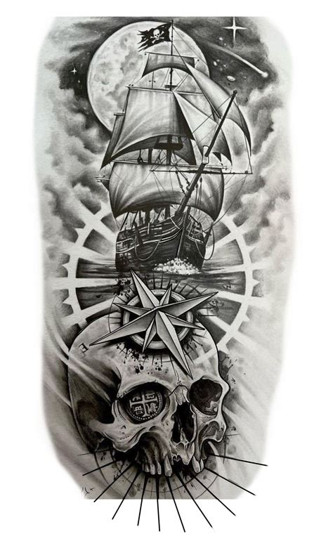 Pirate Skull Tattoos Pirate Ship Tattoos Pirate Tattoo Armband