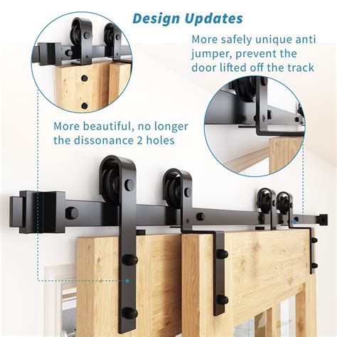 Buy Zekoo Bypass Sliding Barn Door Hardware Kit Single Track Double