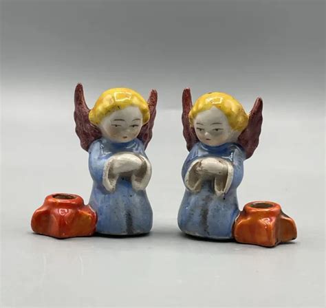 RARE ANGELS PRE WAR Bumblebee Antique Old Goebel Figure Candle Holder