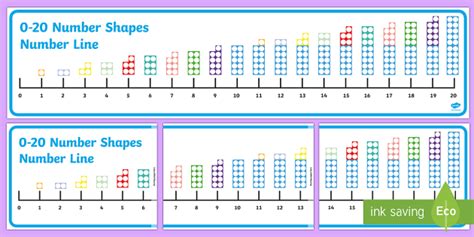 0 20 Numicon Shapes Number Line Display Banner Number Line Numicon