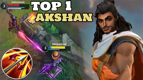 Wild Rift Akshan Top 1 Akshan Gameplay Rank Challenger Youtube