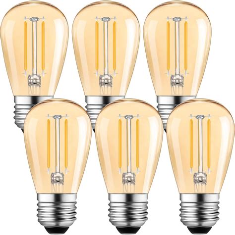 LED Rustika Filament Edison Glühbirne 4W E27 Gold extra warm 1800K ST19