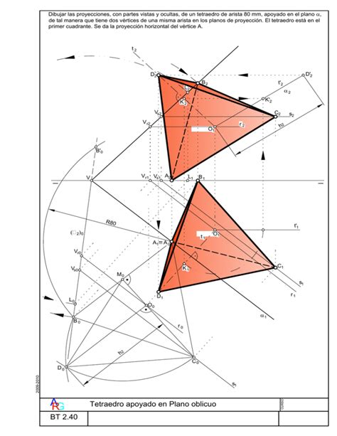 Tetraedro Apoyado En Plano Oblicuo BT 2 40