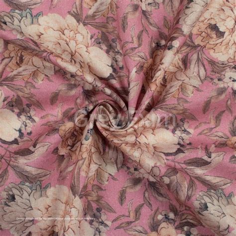 Dusty Pink And Peach Floral Pattern Digital Print Cotton Cambric Fabric At Rs 219meter Floral