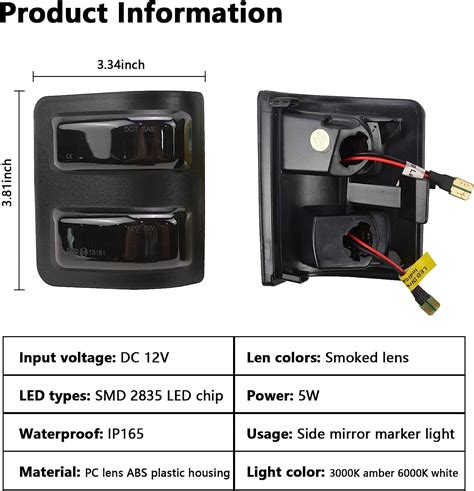 Buy TFJ Side LED Mirror Marker Sequential Switchback Light Replacement