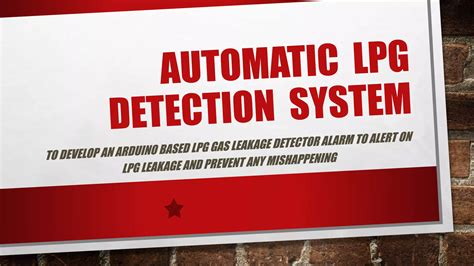 Automatic gas detection system | PPT