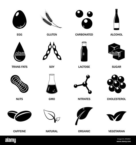 Allergen Icons Vector Set Stock Vector Image And Art Alamy