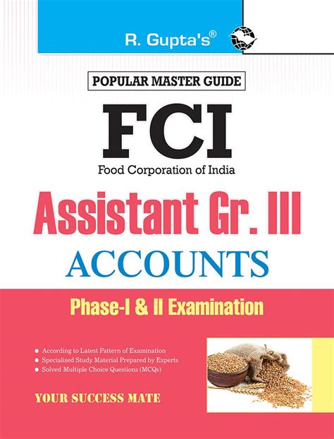 Buy FCI Assistant Grade III Accounts Phase I II Recruitment Exam