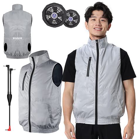 USB Charging Fan Cooling Vest for Outdoor Worker - Cooling Fan Coat and