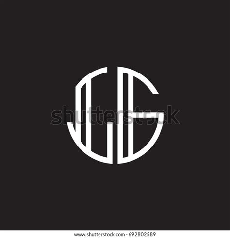 Initial Letter Lg Minimalist Line Art Stock Vector Royalty Free 692802589