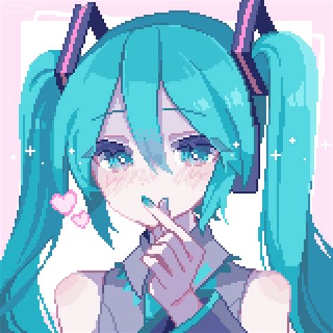 Anime Pixel Art Anime Art Miku Hatsune Chibi Body Base Drawing