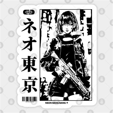 Vaporwave Cyberpunk Japanese Manga Girl Cyberpunk Girl Sticker Teepublic