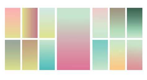 Set of Pastel gradient background. Soft pastel gradient background ...