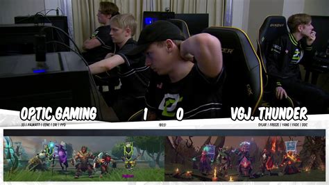 Vgj Thunder Vs Optic Gaming Game China Dota Supermajor Group