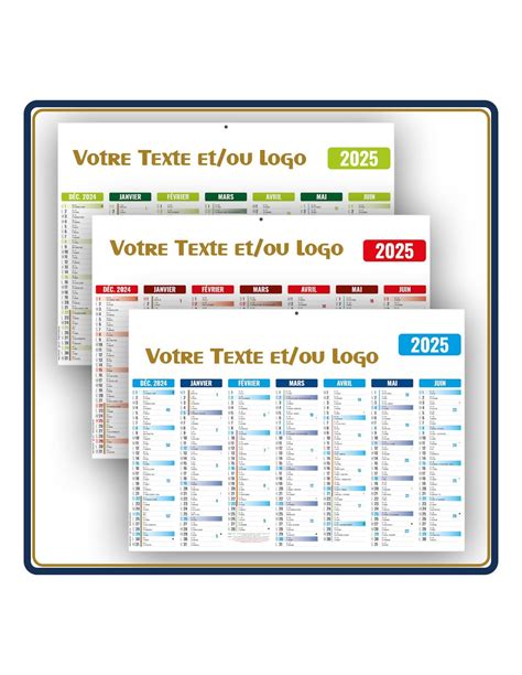 Bancaire Gameco Classic Medium 2025 Le Calendrier Pub Modèle Rouge