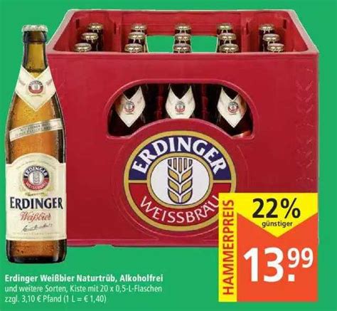 Erdinger Weißbier Naturtrüb Alkoholfrei Angebot Bei Marktkauf