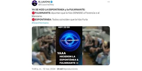 Se filtró quiénes habrían hecho la espontánea y la fulminante en la