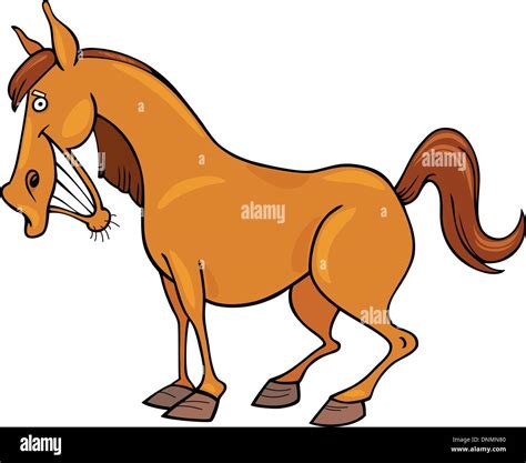 Cartoon illustration of funny horse Stock Vector Image & Art - Alamy