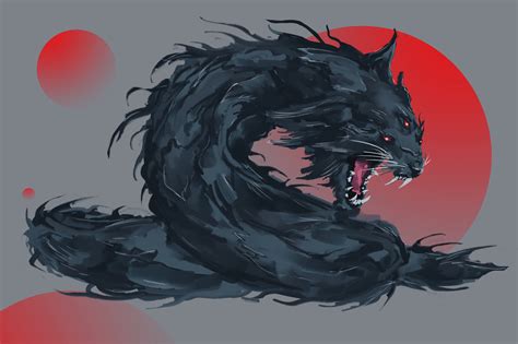 Demon Cat Drawings