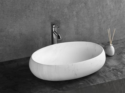 Lavabo Da Appoggio Mincio X Xh Cm Ceramica Effetto Marmo Di