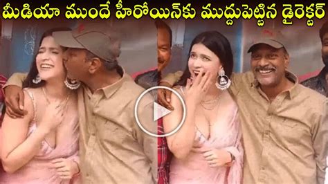 Actress Mannara Chopra Gets Kissed By Director As Ravikumar In Front Of