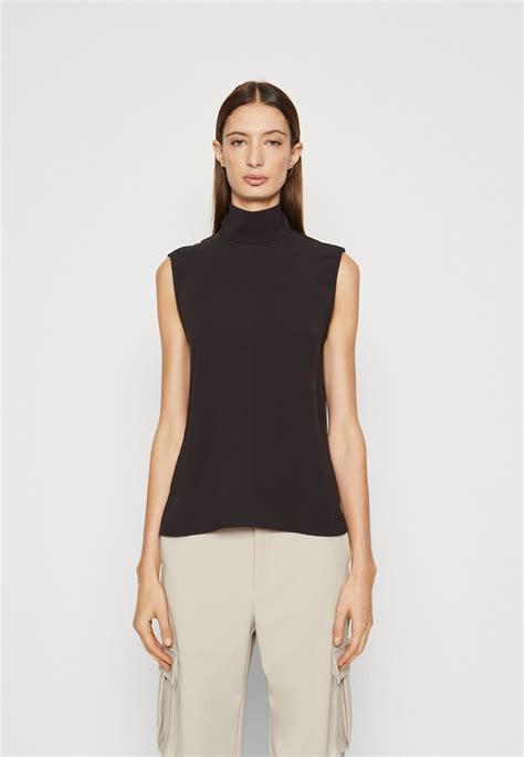 Calvin Klein Structure Mock Neck Top Black Nero Zalando It