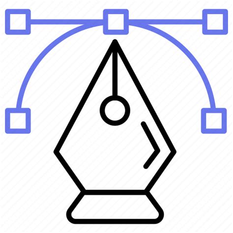 Bezier Pen Tool Graphic Designing Design Curve Icon Download On