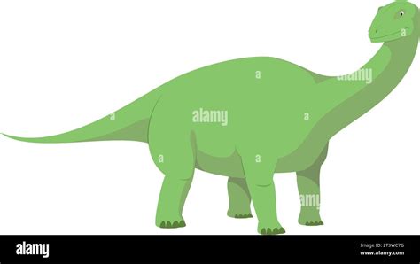 Diplodocus Vector Illustration Isolated In White Background Dinosaurs