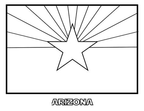 The Arizona State Flag Is Shown In Black And White