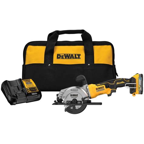 Dewalt Atomic 20 Volt Max Lithium Ion Cordless Brushless 4 1 2 In Circular Saw Kit With 1 7 Ah