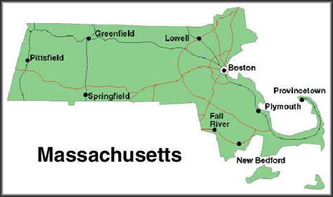 Cities Map of Massachusetts