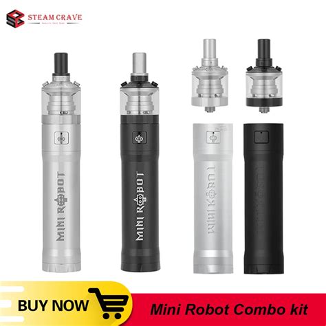 Original Steam Crave Mini Robot Combo Vape Kit Mtl Rta Rebuildable Tank