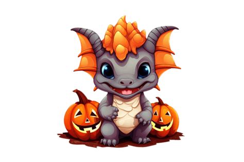 Halloween Cute Dragon Graphic By Gornidesign · Creative Fabrica