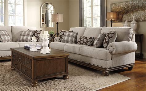 Harleson Wheat Living Room Set Signature Design Furniture Cart