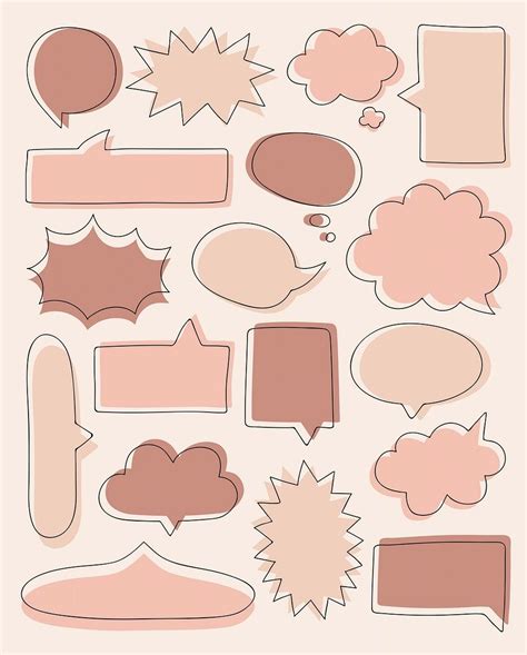 Speech Bubble Doodle Vector Collection Premium Image By Rawpixel